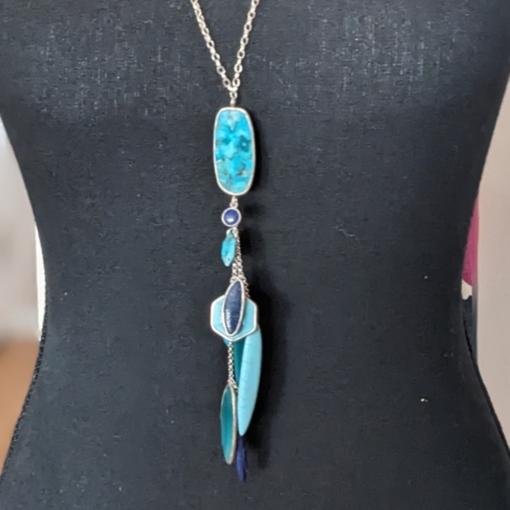 Turquoise and Sterling Silver Silpada Pendant Necklace